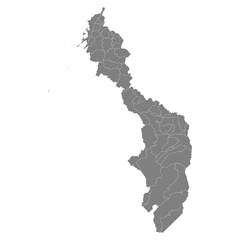High Quality map of Bolivar is a state of Colombia, with borders of the districts