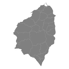 High Quality map of Atlantico is a state of Colombia, with borders of the districts