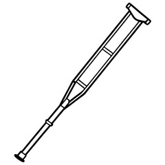 Crutch Device Vector Art
