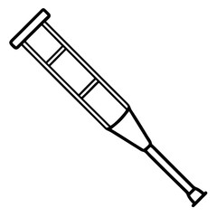 Crutch Device Vector Art