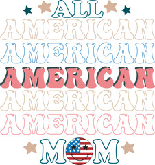 All American MOM 4th July design