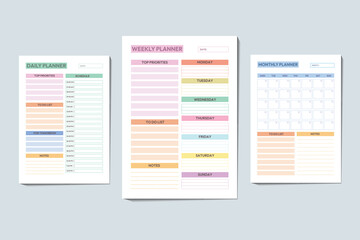 Daily, weekly and monthly planner KDP Interior