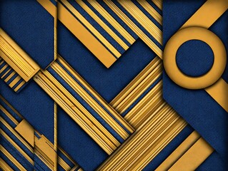 Abstract geometric art of golden patterns