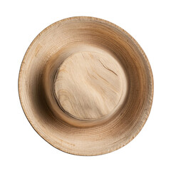 wooden bowl isolated on white background