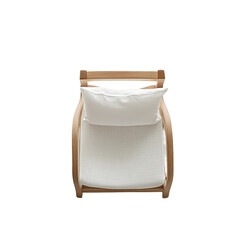 wooden chair on white background