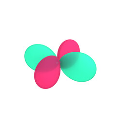 電子軌道の3dCG素材