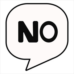 No chat message line icon vector