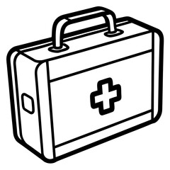 Obraz premium Flat First Aid Box Vector