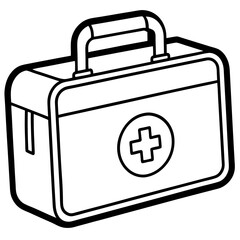 Flat First Aid Box Vector