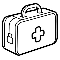 Flat First Aid Box Vector