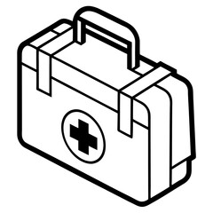 Flat First Aid Box Vector