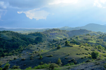 landscape of the mountains