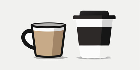 Coffee Cups Flat Vector