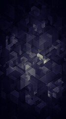 Abstract dark geometric pattern overlapping cubes