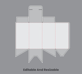 die line design, packaging eye drop Box Die Cut, die-line template, Simple Packaging Box Die Cut Double Sided design