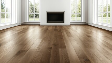 Light brown hardwood flooring in modern interior