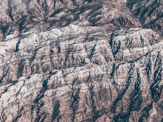 Rocky mountainside abstract aerial view