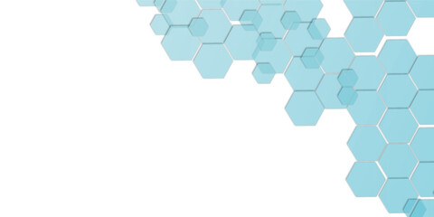 Fototapeta premium Geometric technology honeycomb hexagon medical background. Technology and science wallpaper template. Business vector illustration.