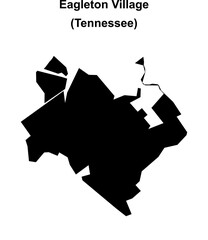 Eagleton Village (Tennessee) blank outline map