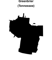 Greenbrier (Tennessee) blank outline map