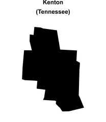 Kenton (Tennessee) blank outline map