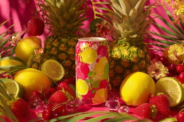 cooling fruits in summer concept , Generative AI