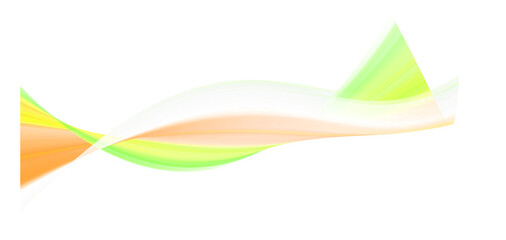 Abstract Green and Orange Swirling Wave Design, Modern Style, Positive Mood