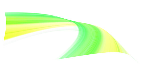 Abstract lime green and yellow wave; vibrant, dynamic, flowing design element.