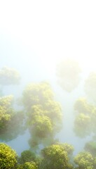 Dreamy landscape with water and trees