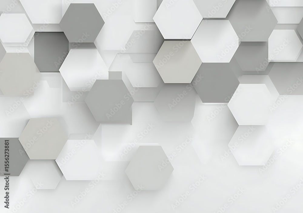 Aufkleber abstract hexagon pattern in grayscale tones