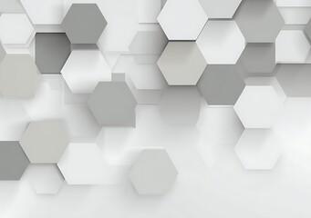 Abstract hexagon pattern in grayscale tones