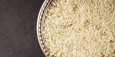 Food salt crystals sea food salt spices food additive gourmet food background on the table rustic...