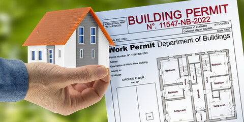 APPROVED BUILDINGS PERMIT CONCEPT with residential building project and home residential building...