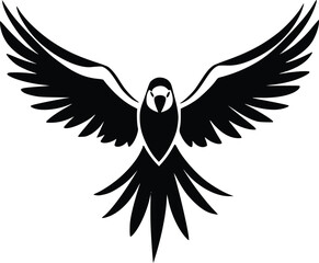 Obraz premium Powerful Parrot Vector Illustration Bold Flight Design