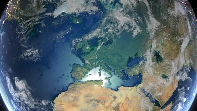 Zoom to Cities from Space United Kingdom Birmingham