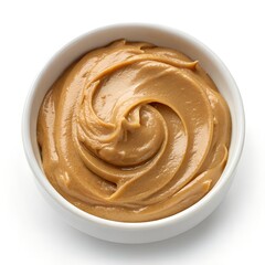 Doce de Leite in bowl on white background 