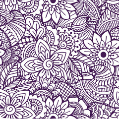 Beautiful flower art and mandala vector design