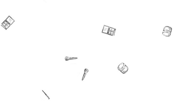 BACKGROUND ANIMATION ILLUSTRATION OF MAKEUP TOOLS FOR BRAND