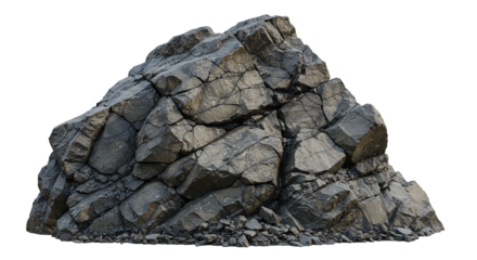 Realistic Big Stone with No Background (Transparent PNG)