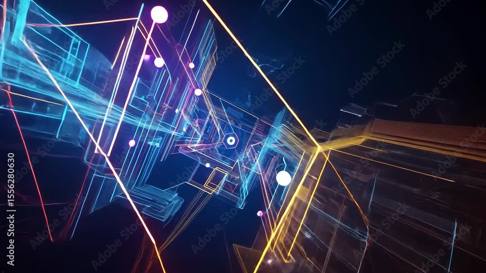 Poster digital background symbolizing business growth transformation to digital