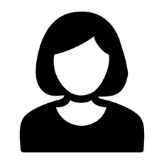 シンプルな女性シルエットのアイコン