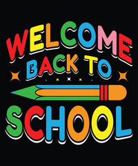 Welcome Back to School Colorful Apple, Pencil, and Fun
