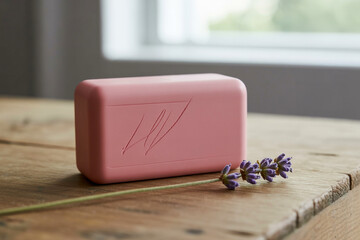 Matte-Finished Pink Rectangular Eraser with Subtle Shadows and Even Lighting (5)
