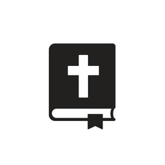 Fototapeta premium Bible icon, holy prayer book on white