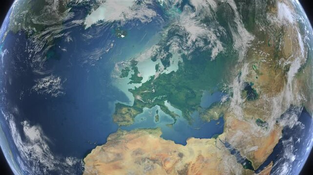 Zoom to Cities from Space United Kingdom Lincoln
