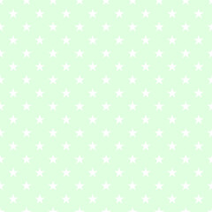 Seamless light mint star pattern with white stars