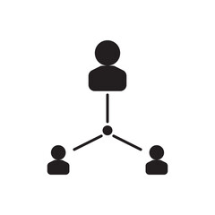 Organization chart icon. Team hierarchy chart, best for HR, corporate, or network related content.