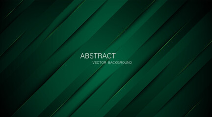 Abstract dark green background with green glowing lines, free space for design.	