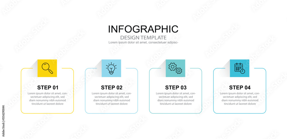 Poster infographic 6 options design elements for your business data. vector illustration