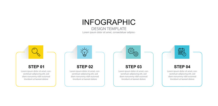 Infographic 6 options design elements for your business data. Vector Illustration